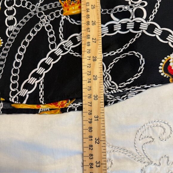 Suslo Couture Button Up Shirt Men’s XL All Over Print Crown Print Royalty - Picture 9 of 10